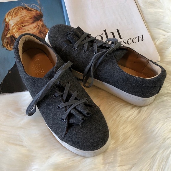 Franco Sarto Stephanie Gray Ruffle Sneakers 10M - Picture 12 of 12